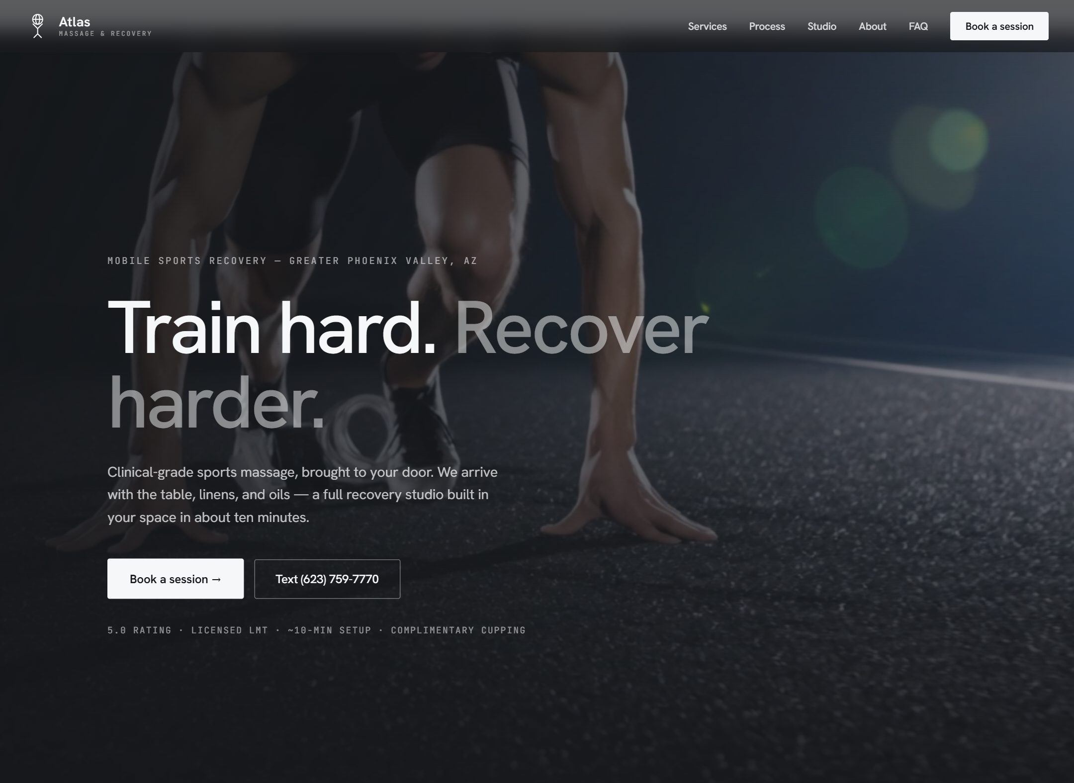 Atlas Massage & Recovery website build