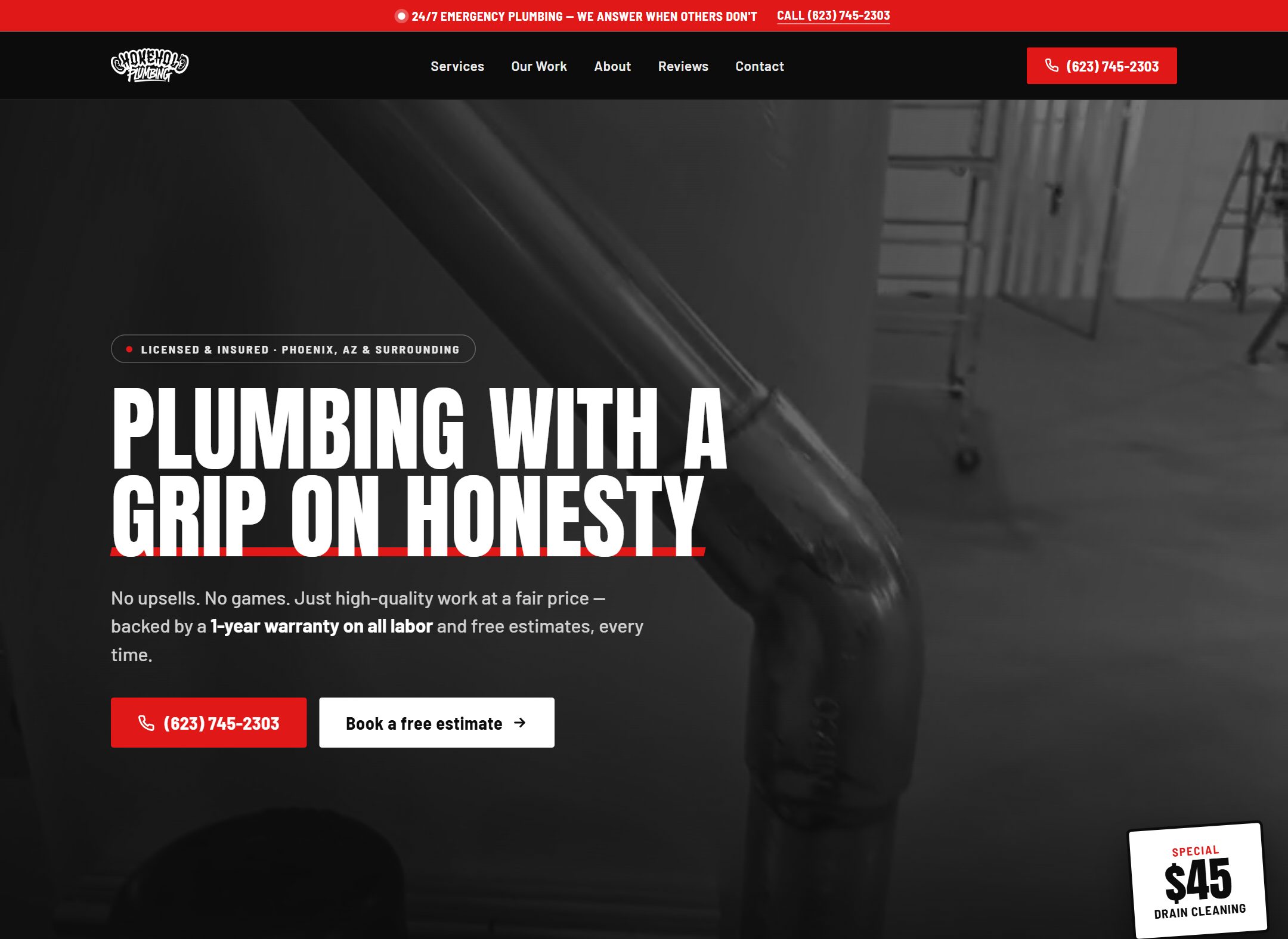 Chokehold Plumbing website build